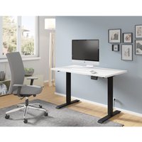 Petits-meubles - Elektrisches Schreibtisch bimotion 1S 120x65x2,5 cm Höhenverstellung 73-120 cm schwarz / weiß matt von PETITS-MEUBLES