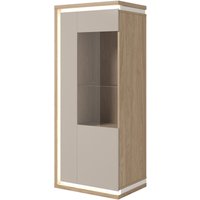 Geschirrschrank Iria mit 1 Tür, Kaschmir und Holzoptik, 134.7cm von PETITS-MEUBLES