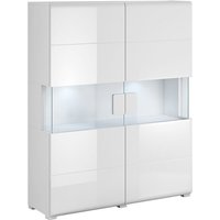 Geschirrschrank Jules mit 2 Türen, Weiß, 152cm von PETITS-MEUBLES