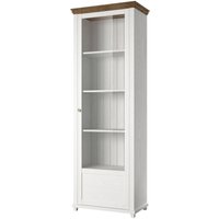 Petits-meubles - Vitrine Martin mit 1 Tür, Holzoptik und Weiß, 200cm Petits-meubles - Vitrine Martin mit 1 Tür, Holzoptik und Weiß, 200cm von PETITS-MEUBLES