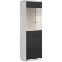 Petits-meubles - Vitrine Sven mit 2 Türen, Schwarz und weiß, 201cm Petits-meubles - Vitrine Sven mit 2 Türen, Schwarz und weiß, 201cm von PETITS-MEUBLES