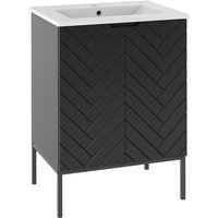 Petits-meubles - Waschtisch 61.5cm Daria, Schwarz von PETITS-MEUBLES