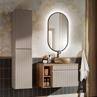 Petits-meubles - Waschtisch und Hängesäule 80cm Zelie mit 1 Schublade, Kaschmir von PETITS-MEUBLES