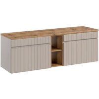Petits-meubles - Waschtischunterschrank 140cm Zelie mit 2 Schubladen, Kaschmir Petits-meubles - Waschtischunterschrank 140cm Zelie mit 2 Schubladen, Kaschmir von PETITS-MEUBLES
