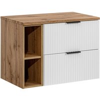 Petits-meubles - Waschtischunterschrank 80cm Adriel mit 2 Schubladen, Weiß Petits-meubles - Waschtischunterschrank 80cm Adriel mit 2 Schubladen, Weiß von PETITS-MEUBLES