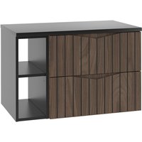 Petits-meubles - Waschtischunterschrank 80cm Siena mit 2 Schubladen, Holzoptik und Schwarz Petits-meubles - Waschtischunterschrank 80cm Siena mit 2 Schubladen, Holzoptik und Schwarz von PETITS-MEUBLES