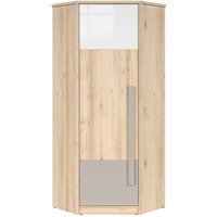 Petits-meubles - Schrank Stella mit 1 Tür, Holzoptik und Grau, 198.5cm von PETITS-MEUBLES