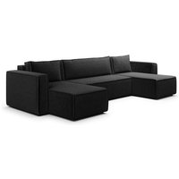 U-Sofa 5-sitzig umbaubar Truhe Ezekiel Cord Schwarz U-Sofa 5-sitzig umbaubar Truhe Ezekiel Cord Schwarz von PETITS-MEUBLES