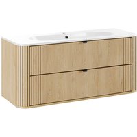 Waschtisch 120cm Mila mit 4 Schubladen, Helle Eiche von PETITS-MEUBLES