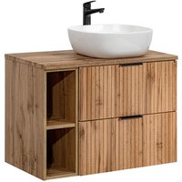 Waschtisch 80cm Adriel mit 2 Schubladen, Holzoptik Waschtisch 80cm Adriel mit 2 Schubladen, Holzoptik von PETITS-MEUBLES