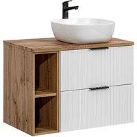 Waschtisch 80cm Adriel mit 2 Schubladen, Weiß Waschtisch 80cm Adriel mit 2 Schubladen, Weiß von PETITS-MEUBLES