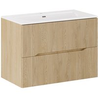 Waschtisch 80cm Isaline mit 2 Schubladen, Helle Eiche Waschtisch 80cm Isaline mit 2 Schubladen, Helle Eiche von PETITS-MEUBLES