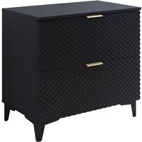 Waschtischunterschrank 80.4cm Cléa mit 2 Schubladen, Schwarz von PETITS-MEUBLES