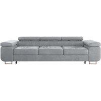 Wilson 3-Sitzer-Sofa, ausziehbar, Velours Grau Wilson 3-Sitzer-Sofa, ausziehbar, Velours Grau von PETITS-MEUBLES
