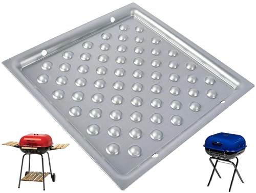 Aschekanne für Americana Grillteile 4200 4201 Outdoor-Holzkohleschale, Ersatz für Americana Walk-A-Bout, Swinger, Sizzler, Aussie, und Traveler Holzkohlegrills, Aschenbecher 1040.8.001, 36,5 x 36,5 cm von PETKAO