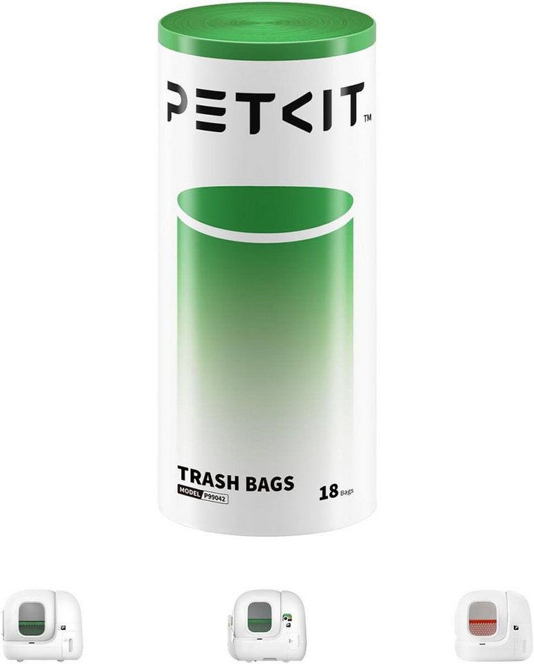 PETKIT Müllbeutel PETKIT Katzentoilettenbeutel mit Zugbändern 18 Stück, 1/5 Rollen von PETKIT