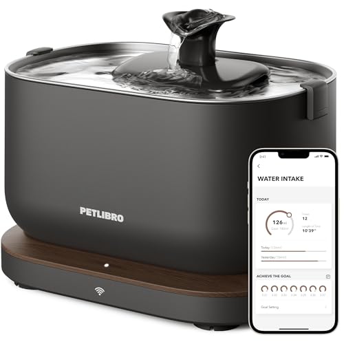 PETLIBRO Katzenbrunnen App-Überwachung Trinkbrunnen für Katze, Dockstream Automatischer Katzentrinkbrunnen 2,5L, Intelligentes Steuerungssystem, 2,4GHz Wi-Fi-Verbindung, Einfache Reinigung, Ultraleise von PETLIBRO
