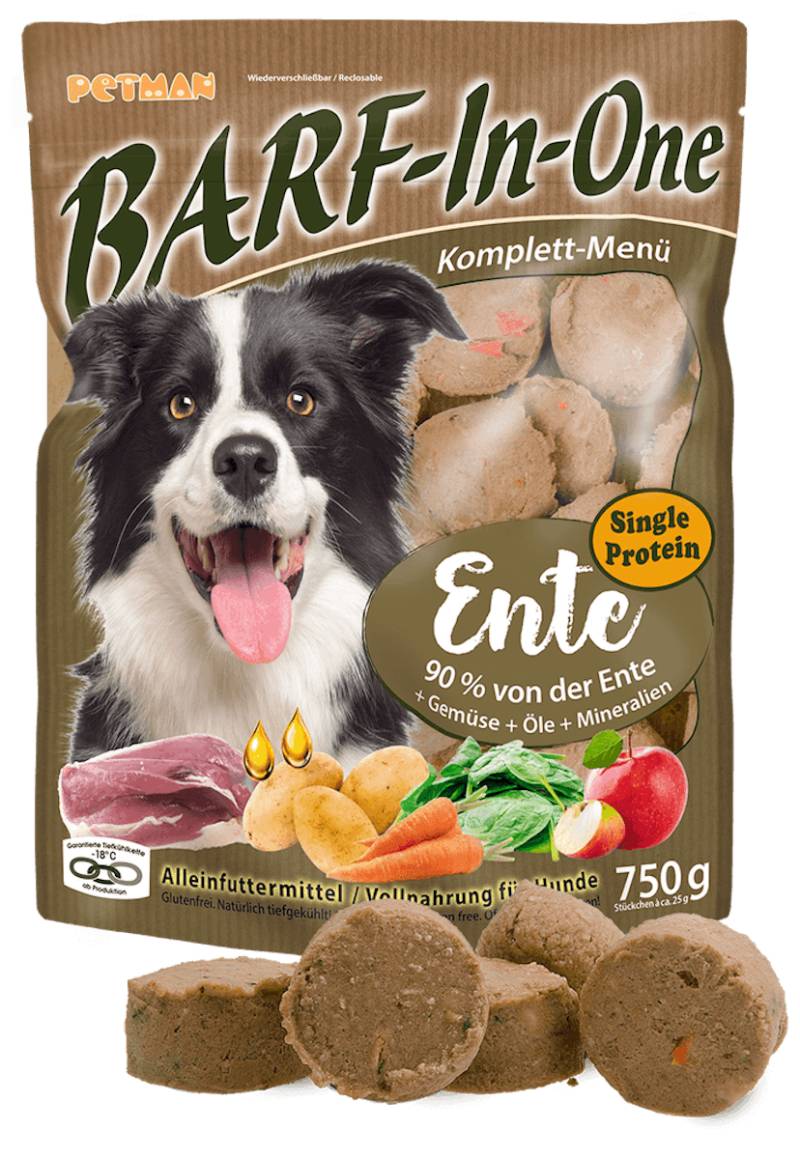 Petman Barf-in-one 750g/1000g Barf in One ENTE 750g von PETMAN