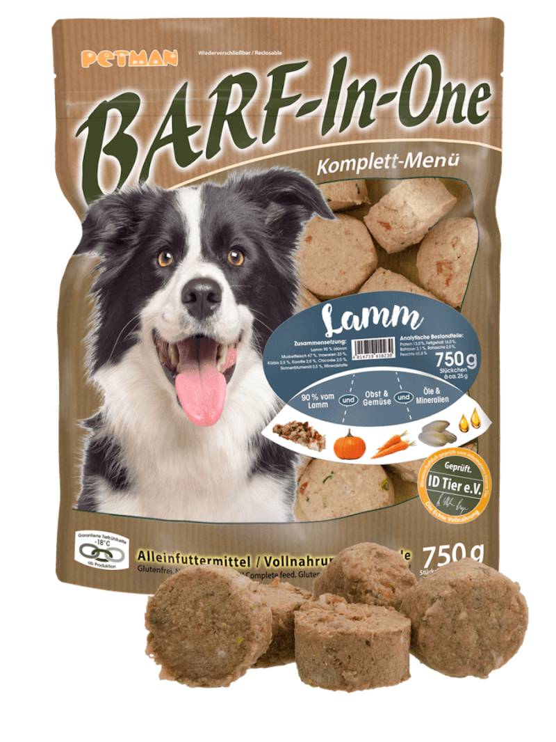 Petman Barf-in-one 750g/1000g Barf in One LAMM 750g von PETMAN