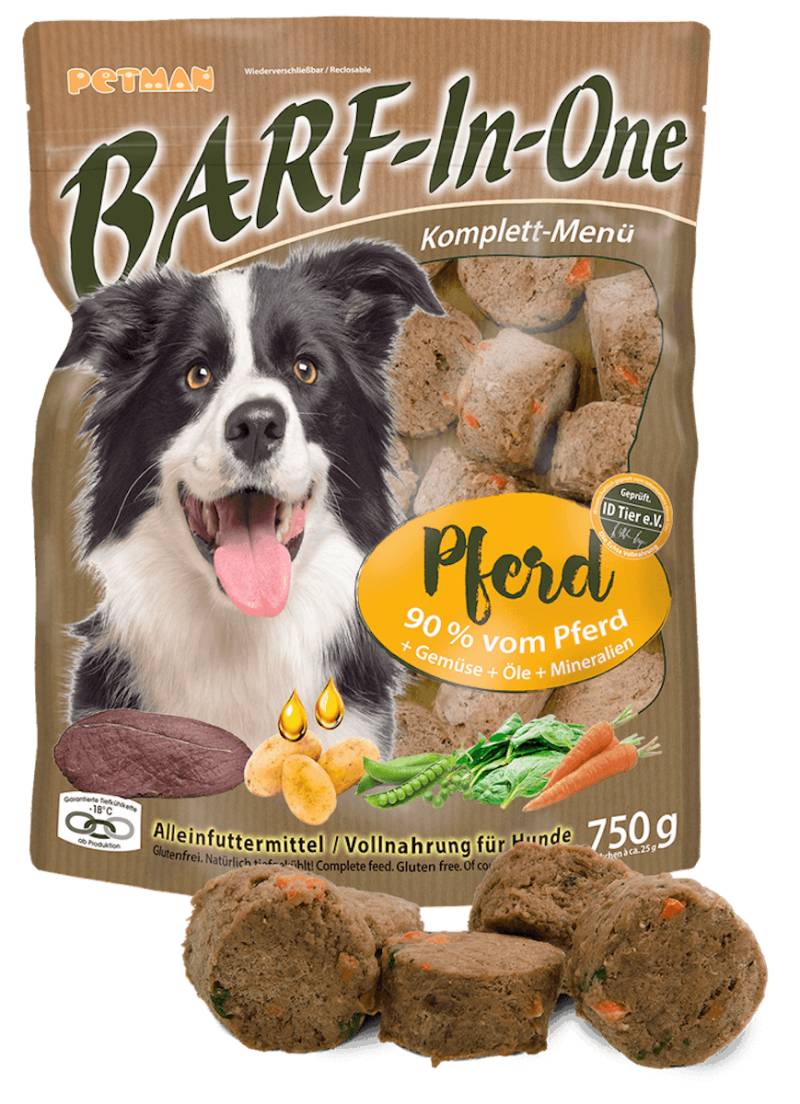 Petman Barf-in-one 750g/1000g Barf in One PFERD 750g von PETMAN