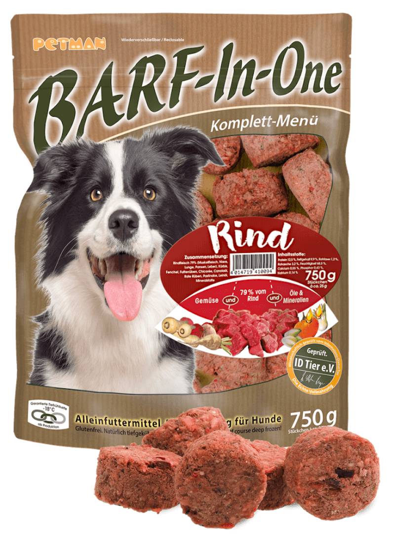 Petman Barf-in-one 750g/1000g Barf in One RIND 750g von PETMAN