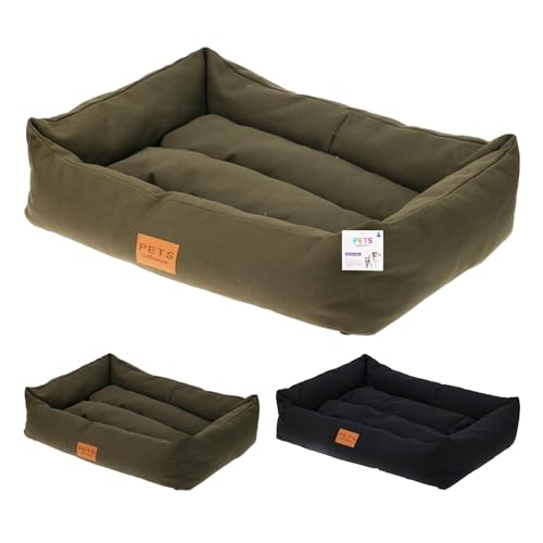 PETS Collection Haustierbett 85x45x20cm rechteckig 1 Stück Grün/Schwarz Sortiert - Schlafplatz mit gepolstertem Rand für Hunde Katzen - weiches Hundebett Katzenbett PETS Collection Haustierbett 85x45x20cm rechteckig 1 Stück Grün/Schwarz Sortiert - Schlafplatz mit gepolstertem Rand für Hunde Katzen - weiches Hundebett Katzenbett von PETS Collection