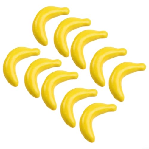 10 Stück lebensechte künstliche Früchte dekorative Kunststoffschaum-Küchentisch-Akzente für Zuhause oder Schaufenster (Banana) von PETSTIBLE