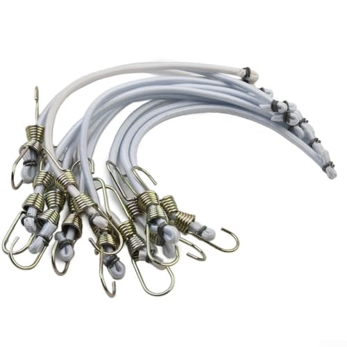 10-teiliges strapazierfähiges Bungee-Seil-Set, 30 cm lang, für Gepäck und Outdoor-Ausrüstung (1) von PETSTIBLE