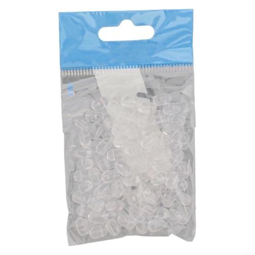 100pcs Cross Beads Oval Plastic Beads for Fishing Lures and For Pearl Drilling (Large Transparent) von PETSTIBLE