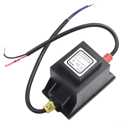 12 V AC LED Transformator Netzteil mit IP67 wasserdicht und Temperaturschutz, 80 W Ausgangsleistung, geeignet für Außenbeleuchtung und unterirdische Anwendungen (10 W) von PETSTIBLE