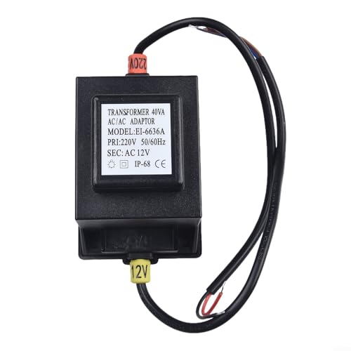 12 V AC LED Transformator Netzteil mit IP67 wasserdicht und Temperaturschutz, 80 W Ausgangsleistung, geeignet für Außenbeleuchtung und unterirdische Anwendungen (40 W) von PETSTIBLE