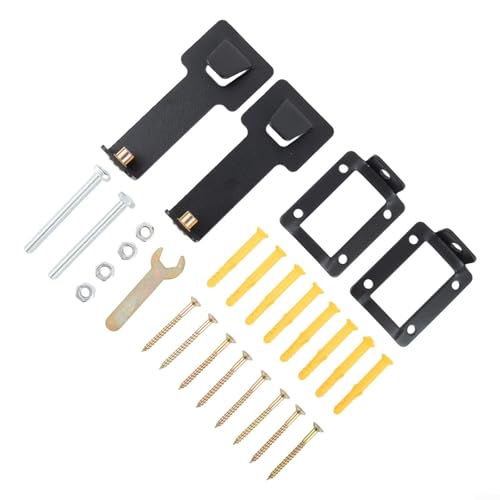 2 Stück Edelstahl Dunstabzugshaube Hängehaken für Küche Dunstabzugshaube Befestigungswerkzeug Rostbeständige Stützklammern für sichere Installation (schwarz) von PETSTIBLE