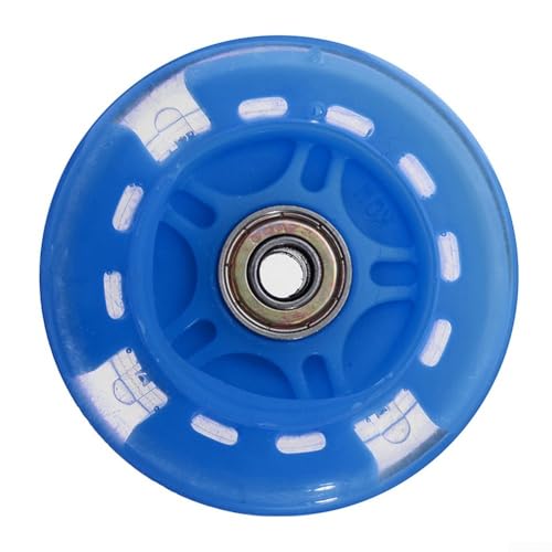 2 x 80 mm LED-Rollerräder für ein cooles Skating-Erlebnis mit blinkenden Lichtern (blau) von PETSTIBLE