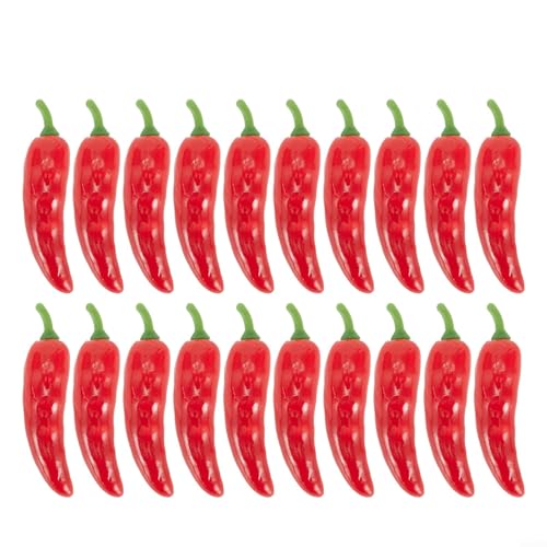 20 Stück Dummy Gemüse Red Chili Kartoffel Modell für kreative Heim- und Marktdekoration (Red Chili A) von PETSTIBLE