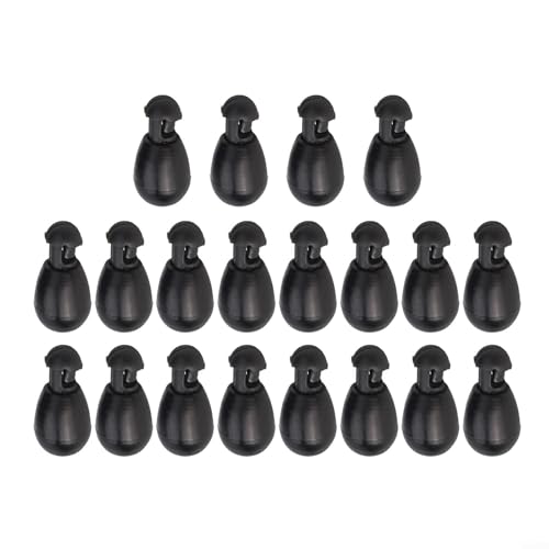 20 Stück Schnellwechselperlen für Präzisionsangeln Terminal Tackle für effizientes Hakenlängenmanagement (L schwarz) von PETSTIBLE