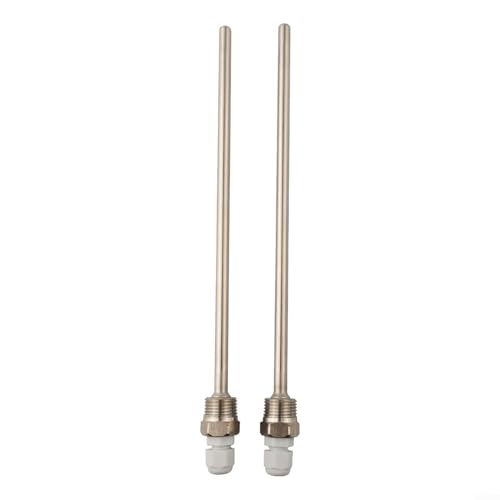 2er Set für Temperaturfühler Tauchhülsen, G 12 Gewinde Thermowell für effiziente thermische Messwerte (8x250mm) von PETSTIBLE