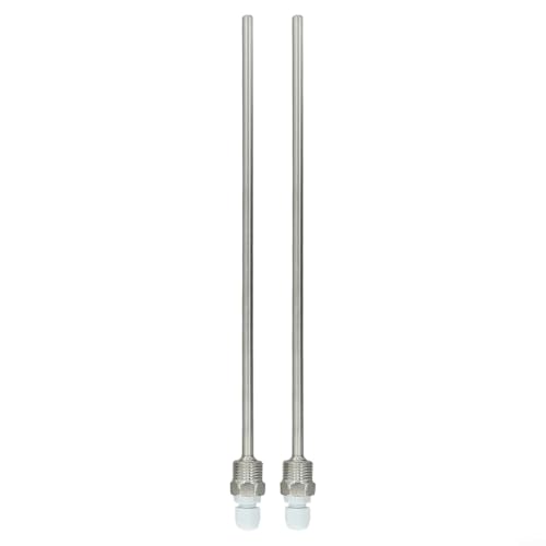 2er Set für Temperaturfühler Tauchhülsen, G 12 Gewinde Thermowell für effiziente thermische Messwerte (8x300mm) von PETSTIBLE