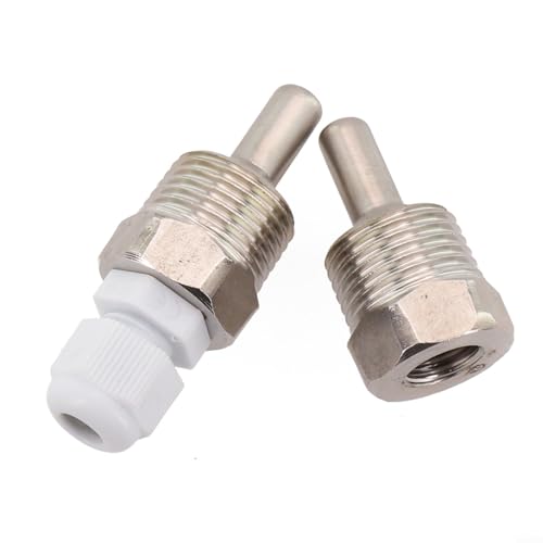 2er Set für Temperaturfühler Tauchhülsen, G 12 Gewinde Thermowell für effiziente thermische Messwerte (8x30mm) von PETSTIBLE