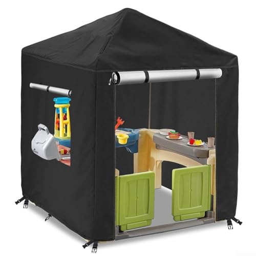 420D Oxford Outdoor Spielhaus-Abdeckung, sicherer Sitz mit verstellbarem Kordelzug, wetterfest und staubabweisend (A) von PETSTIBLE
