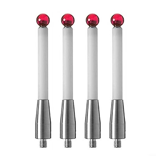 4PCS CMM Touch Probe Tips Ceramic Stem, Straight Styli Probe Tip Ball Tips With Thread Shank M4 Stylus, M4*D6*L50 Cmm Sonde Tip for CMM Machine Tools von PETSTIBLE