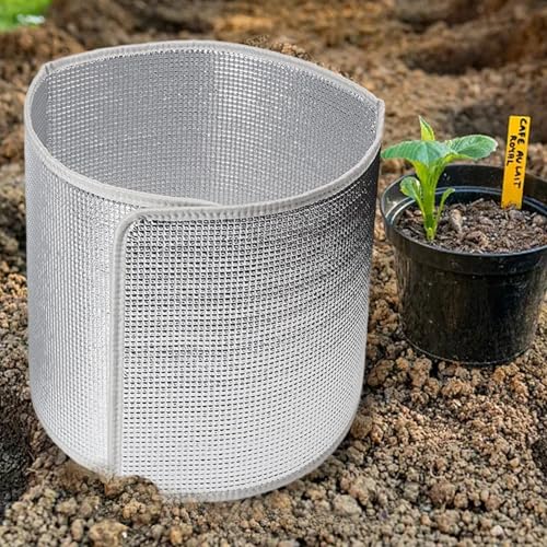 5 Stück Blumentopf-Hitzeschilder, atmungsaktive Abdeckungen für Temperaturmanagement im Freien (Höhe 32 cm) von PETSTIBLE