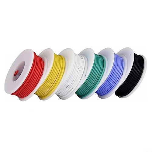 6 Farben Ultra Flexible verzinnte Silikon-Kabel-Schaltkabel-Set für DIY (20AWG) von PETSTIBLE