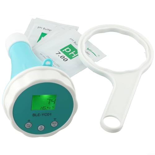 6-in-1 Digitaler Wasserqualitätstester, Wasserqualitätstest-Set, digitaler PH ORP Temperaturmonitor mit Cloud-Datenspeicher für Pool Aquarium von PETSTIBLE