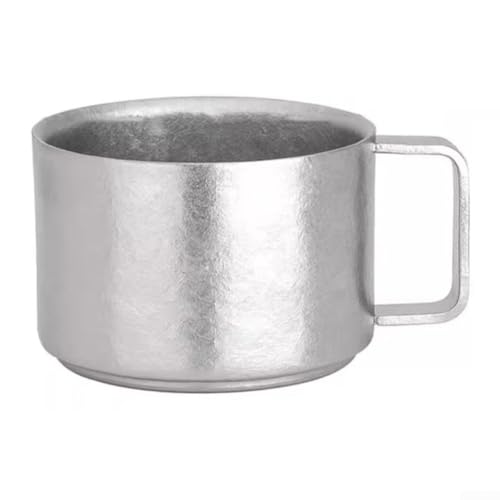90 ml Ti-Legierung Kaffeetasse doppelwandiges Design für optimale Wärmespeicherung im Freien (blau) von PETSTIBLE