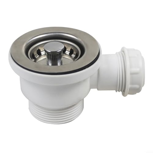 Küchenspüle-Sieb aus Edelstahl, Abflussdurchmesser 70 mm, für Spülenöffnung 47–52 mm, Abflusssieb von PETSTIBLE