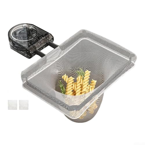 Abflusssieb mit Saugdesign zum sicheren Befestigen und Trennen von Küchenabfällen, Clogs und verbesserter Drainage für Lebensmittelreste und Gemüseschalen (Grau (100)) von PETSTIBLE