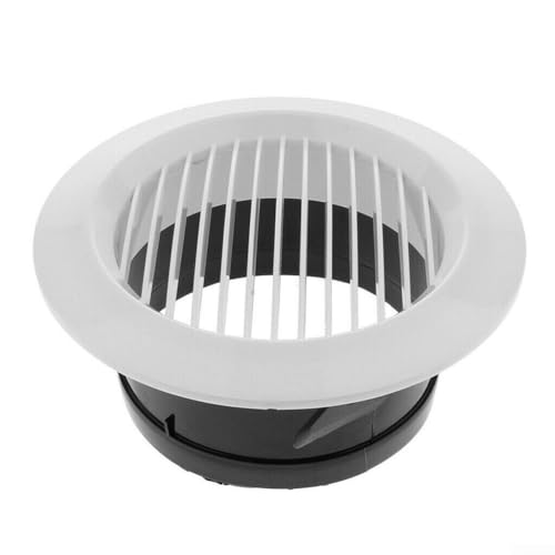 Abs Vent Vent (gerade Lamellen) rundes Lüftungsgitter, abnehmbare weiße Platte für einfache Wartung, 75 mm/100 mm/125 mm/150 mm/200 mm (100 mm) von PETSTIBLE