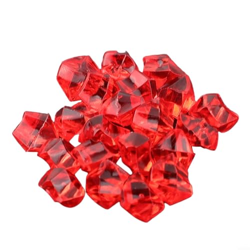 Acryl-Edelstein-Granulat, 200 Stück, zur dekorativen Verwendung in Vasen, Aquarien und Veranstaltungen (rot) von PETSTIBLE