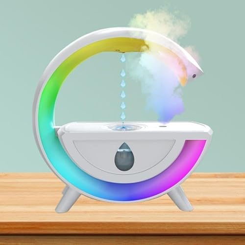 Anti-Schwerkraft-Wassertropfen-Luftbefeuchter, 800 ml, Anti-Schwerkraft-Nebel-Luftbefeuchter für Zuhause und Büro, mit schwebendem Wasser (weiß) von PETSTIBLE