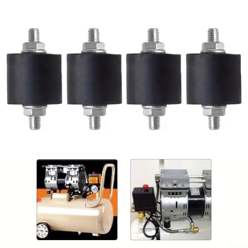 Anti-Vibrations-Gummi-Isolator-Halterungen, 4 Stück, M6 M8 Gewindebolzen für Geräuschreduzierung und Maschinenschutz in mehreren Anwendungen (M6) von PETSTIBLE